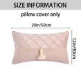 thumbnail image 7 of REGALWOVEN Set of 2 Diamond Pattern Throw Pillow Covers with Tassel Boho Soft Decorative Pillow Cases for Farmhouse Home Decor Pink 20" x 12", 7 of 7