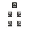 thumbnail image 1 of stanreset Kitchen Timer Digital Electronic Count Up Study Timing Alarm Sports Gym Fitness Portable Home Picnic Accessory Black 5Set, 1 of 6