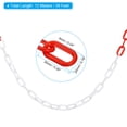 thumbnail image 2 of Uxcell 0.2" Diameter 39Ft Length Plastic Chain Barrier, Safety Link Chain Stanchion for Crowd Control, Red White, 2 of 6