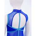 thumbnail image 4 of CHICTRY Justaucorps de Danse Ballet pour Filles Robe de Patinage Artistique Jupe Tutu à Plumes Costume de Performance sur Scène Bleu 14, 4 of 7