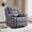 Gray, variant on Heated Massage Recliner and Manually Adjustable Single Sofa, Featuring Thick Cushioning and an Adjustable Footrest; suitable for Living rooms, Bedrooms, and Home theaters.