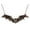 Brown, variant on Frightening Halloween Enamel Paint Flying Bat Metal Chain Pendant Necklace, Black