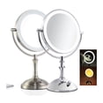 thumbnail image 2 of 8 Inch Cosmetic Mirror Lighted Double Sided 1/3x Magnifying Makeup Mirror With Led Light 2-Face Desktop Brightness Adjustable ,Widely Use, 2 of 7