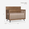 thumbnail image 3 of Evolur Stilnovo Mid Century 4-in-1 Convertible Crib, Sugarcane, 3 of 14