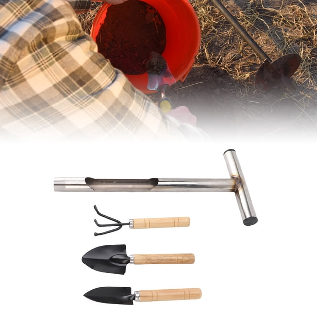 Soil Sampler Probe, Efficient Easy Cleaning T Handle Portable Soil Sampler Probe for Lawn for Farm
