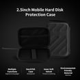 thumbnail image 1 of 2.5in External Hard Drive Disk Case Shockproof  2.5in  with Mesh Pocket and Soft Inner Fabric Carrying Case for Travel and Office Use, 1 of 7