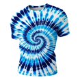 thumbnail image 4 of WAYUTE Men's Short Sleeve Tie Dye Casual Shirt Graphic Basic Tees Summer Short Sleeve Crewneck T-Shirt Fashion Outdoor,3XL, 4 of 5