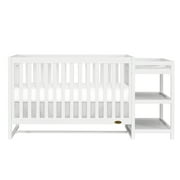 Dream On Me Milo 5-In-1 Convertible Crib and Changing Table I Free Changing Pad, Storm Grey