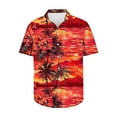 thumbnail image 5 of Cllios Mens Hawaiian Shirt Big and Tall Floral Graphic Holiday Tops Comfy Lapel Collared Short Sleeve T-shirts Oversized Button Down Bowling Shirts S-5XL, 5 of 5