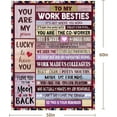 thumbnail image 4 of to My Coworkers Work Bestie Gifts Blanket Coworkers Bestie Blanket Soft Flannel Friendship Blanket for Coworkers Work Bestie Best Friends Birthday Blanket Gifts for Coworkers Best Themed Gifts, 4 of 5