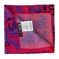 thumbnail image 3 of Versace Jeans Couture Hot Pink/Violet Signature Baroque Print Medium Square Scarf for womens, 3 of 4