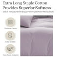 thumbnail image 4 of Duvet Cover Set 100% Washed Cotton Linen Feel Super Soft Comfortable Chic Lightweight 4 PCs Home Bedding Set Solid Hushed, 4 of 8