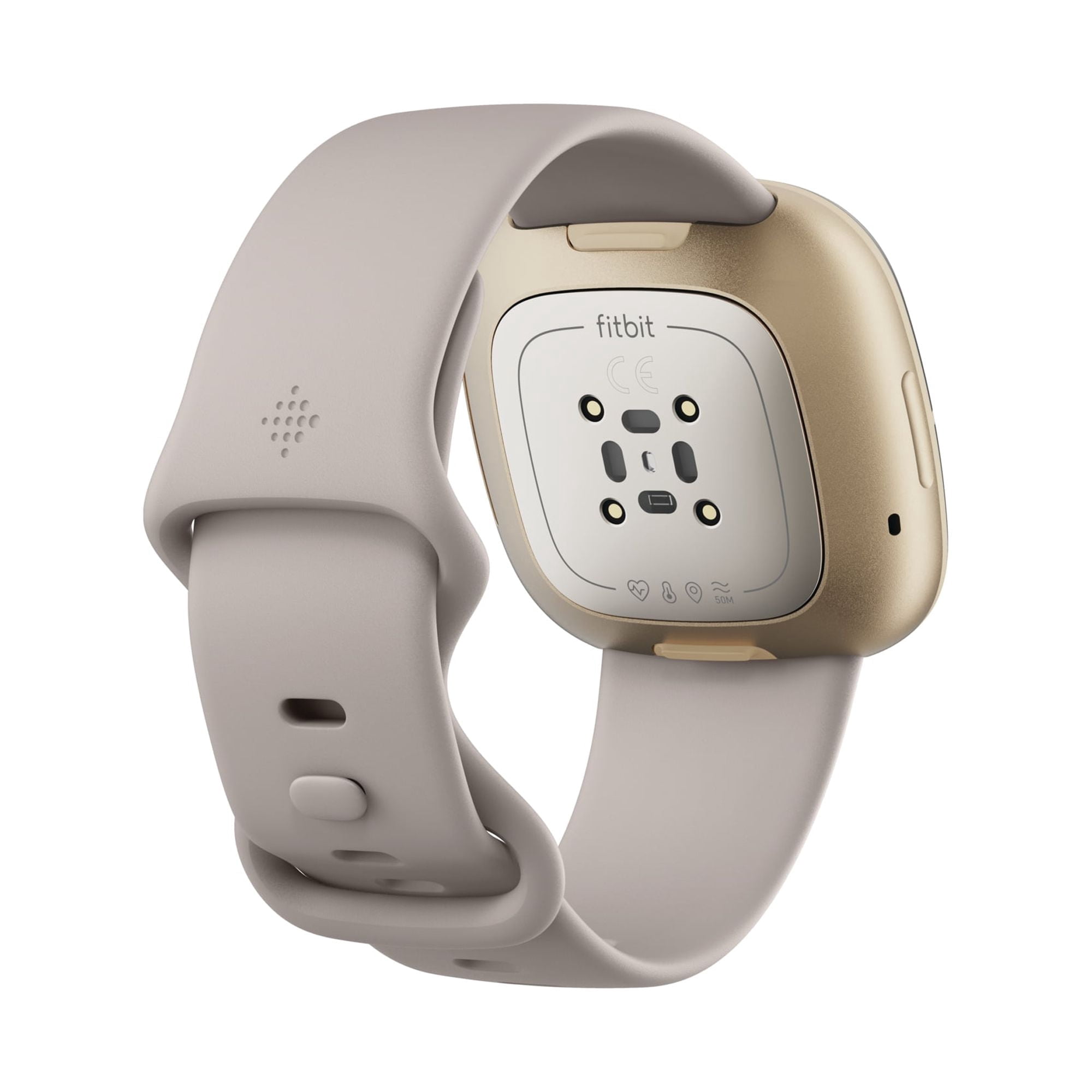 Restored Fitbit Sense Fitness Smartwatch (WiFi) Soft Gold Stainless Steel (Refurbished)