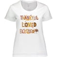 thumbnail image 3 of Inktastic Thankful Loved Blessed Women's Plus Size T-Shirt, 3 of 5