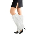 thumbnail image 2 of Gustave Faux Fur Leg Warmers Winter Soft Cozy Furry Long Boot Cuffs Covers Fashion Y2K Leg Warmer for Women Girls Party Costumes "White", 2 of 8