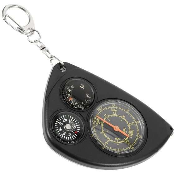FRCOLOR Camping Equipment Survival Compass Keychain Travel