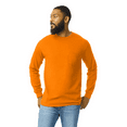 thumbnail image 2 of Gildan High-Visibility Long Sleeve Cotton Pocket T-Shirt for Men, Safety Work Top, Safety Orange, S, 2 of 5