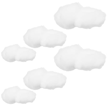 UPOUART Clouds Decor Simulated Cloud Model White 6Pcs Romantic Style Home Decor