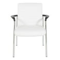 thumbnail image 2 of Guest Chair in White Faux Leather with Chrome Frame, 2 of 5