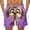 Violet019, variante sur Lcziwo Shorts de Planche pour Hommes Grande Taille et Taille Forte, Imprimé Dessin Animé Amusant, Shorts à Cordon, Taille Élastique, Extensibles, Maillots de Bain Confortables, Noir, TTTG