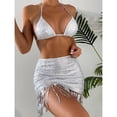 thumbnail image 1 of Conjuntos de Bikini para Mujer 3 Piezas Copa Triangular Correa de Lentejuelas Traje de Baño Parte Superior de Bikini para Playa ANGGREK  Otros, 1 of 6
