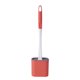 thumbnail image 1 of Juego de escobilla y soporte para baño, cabezal de cepillo de silicona de mango largo, cepillo de limpieza montado en la pared sin perforaciones-2PCS, 1 of 5