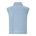 thumbnail image 4 of FAHXNVB Boys Sleeveless Button Down T-Shirts Summer School Uniform Lapel Cotton Linen Comfortable Shirts Solid Color Casual Tees Tops with Pocket 3-14 Years, 4 of 8