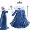 thumbnail image 1 of Disfraz de Elsa para niña, vestido de princesa para fiesta, ropa de terciopelo para carnaval, Invierno Fivean unisex, 1 of 2