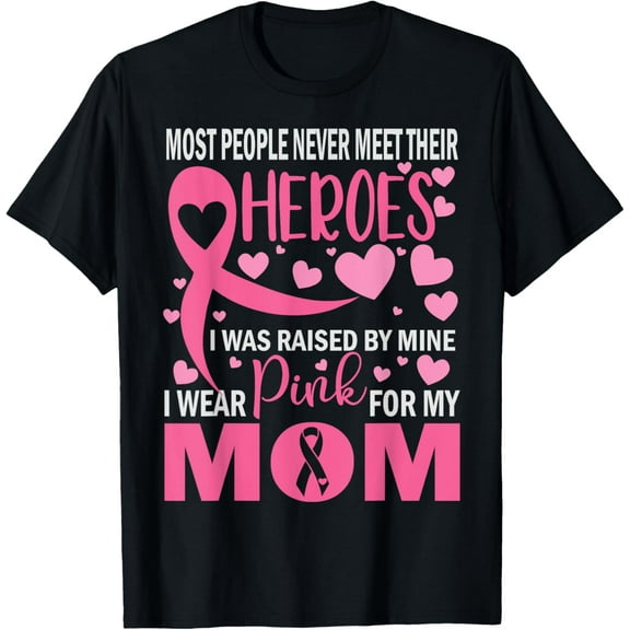 t-shirt I Wear Pink For My Mom Breast Cancer Awareness Kids Support T-Shirt.