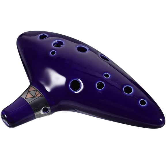 Amosfun 1Pcs Alto C Ceramic Ocarina Flute for Music Lovers Outdoor Travel