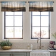 thumbnail image 3 of LALILO Kitchen Curtain Valance Sunset Desert White Sand Rod Pocket Window Curtain 52"x 18" Set of 2, 3 of 5