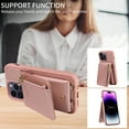 thumbnail image 4 of ELEHOLD Zipper Wallet Case for iPhone 8 Plus/7 Plus,Premium Leather with Organ Card Holders Zipper Purse Stand Function Detachable Long & Short Strap Crossbody Luxury Case,Rosegold, 4 of 8