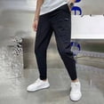 thumbnail image 2 of Ccpelsie Men's Lounge Pants Straight Leg Slim Fit Sweatpants Lightweight for Spring Summer Casual Home Wear with Pockets(Black,37), 2 of 8