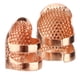thumbnail image 5 of Dedal de Metal Retro, dedales de costura, Protector de dedo ajustable, herramientas de acolchado DIY para bordado, costura, oro rosa, 5 of 12