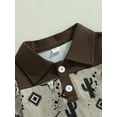 thumbnail image 5 of Cenuakty Baby Boys Summer Jumpsuit Casual Western Cowboy Print Lapel Short Sleeve Romper for Newborn Infant, 5 of 8