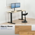 thumbnail image 5 of VIVO Manual 60” x 24” Stand Up Desk | Light Wood Table Top, Black Frame, 5 of 9