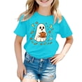 thumbnail image 2 of NIEWTR Toddler Clothes Baby Girls T Shirts Halloween Pumpkin Prints Short Sleeve T Shirt 2t 3t 4t 5t Kids Fashion Party Tees(13-14 Years), 2 of 7