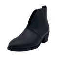 thumbnail image 1 of NECHOLOGY Botas Mujer Adulto Femenino Zapatos Botines de mujer Botines Chunky Para Mujer Botas Retro Pantalones Cortos Botas De Mujer Zapatos Botas De Mujer De Cuero (Black, 8.5), 1 of 3
