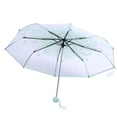 thumbnail image 3 of Paraguas Plegable Transparente Princesa Flor de Cerezo Cuatro Colores Lluvia A Prueba de Viento Compacto Elegante, 3 of 7