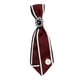 thumbnail image 1 of Corbata elegante con clip para mujer, estilo retro, decoración, lazo de seda, cinta blanco rojo, 1 of 9