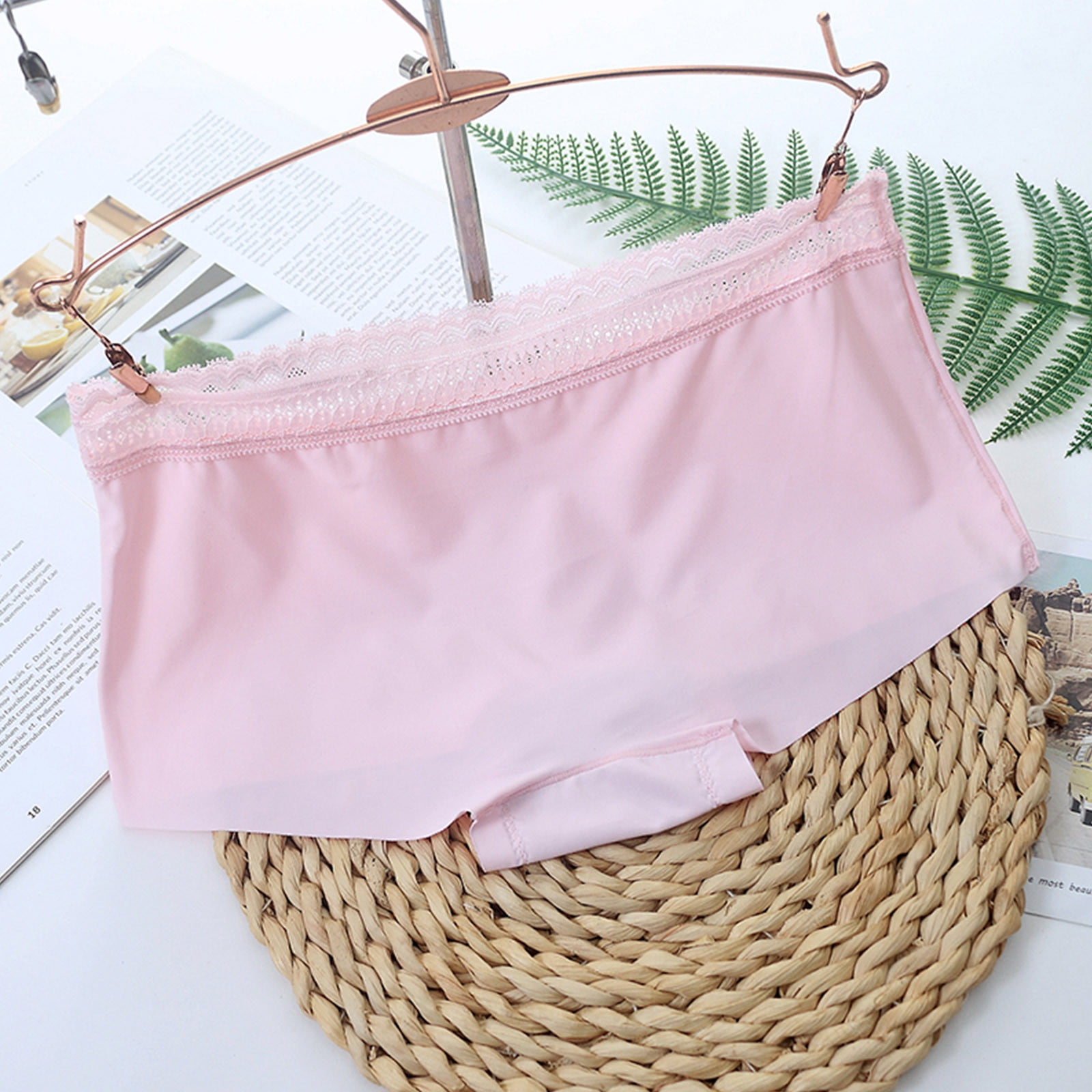 zuwimk Cotton Thongs For Women,Women's Pure Stretch Thong Underwear Hot  Pink,One Size