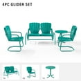 thumbnail image 2 of Crosley Furniture Ridgeland 4-piece Metal Outdoor Conversation Set in Turquoise, 2 of 2