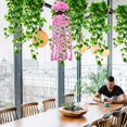 thumbnail image 6 of Fake Flowers Clearance! Simulation Violet Wall Hanging Flower Vine Window Balcony Hanging Artificial Flower Decoration Pink 1Pc Decorative Flower Big Sale!, 6 of 9