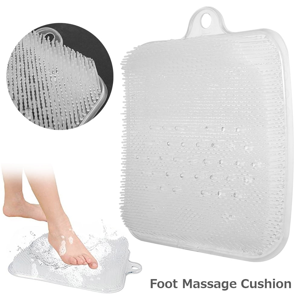 Shower Foot Cleaner Scrubber Massager Bathroom Mat Anti Slip Tape Improves Foot Circulation Remove Foot Dead Skin