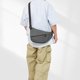 thumbnail image 4 of Bolso bandolera para hombre | Riñonera multibolsillos para teléfono y artículos esenciales | Correa ajustable | Piel sintética | Gris o negro, 4 of 6