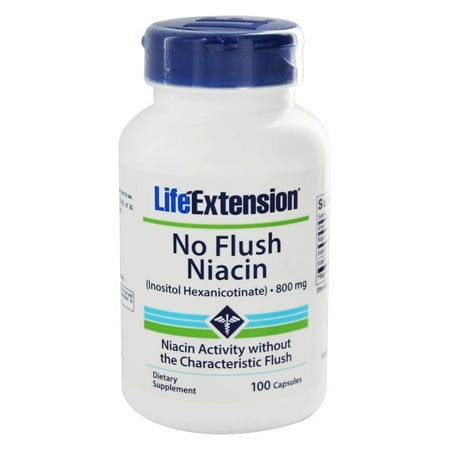 - Life Extension - No Flush Niacin 800 mg. - 100 Capsules