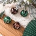 thumbnail image 3 of Majestic Gold Glittered Floral Bauble Christmas Ornament Set, 6 Pieces of Maroon and Green Round Tree Balls, 3 of 7