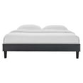 thumbnail image 4 of Platform Bed Frame, Full Size, Velvet, Dark Grey Gray, Modern Contemporary Urban Design, Bedroom Master Guest Suite, 4 of 5
