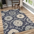 thumbnail image 3 of 7â€™ x 9â€™ Gray Floral Trellis Area Rug, 3 of 9