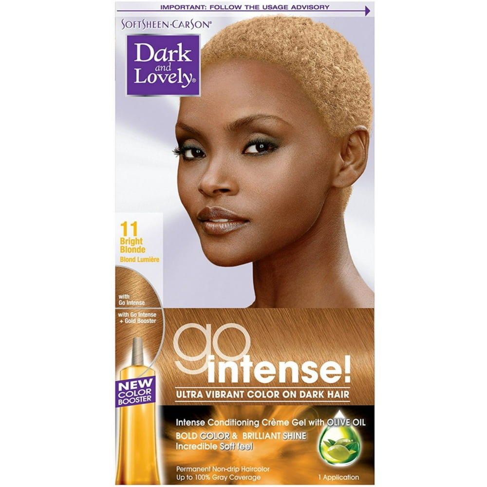 Dark And Lovely Hair Dye Blonde Dark and Lovely Go Intense! Hair Color Kit, Bright Blonde 1 ea